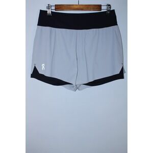 On Cloud Women's Medium Gray Black Lined Activewear Running Shorts